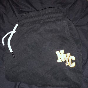 Black garage sweat pants